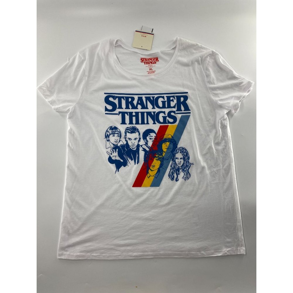 NWT Unisex White Stranger Things Netflix T-Shirt
